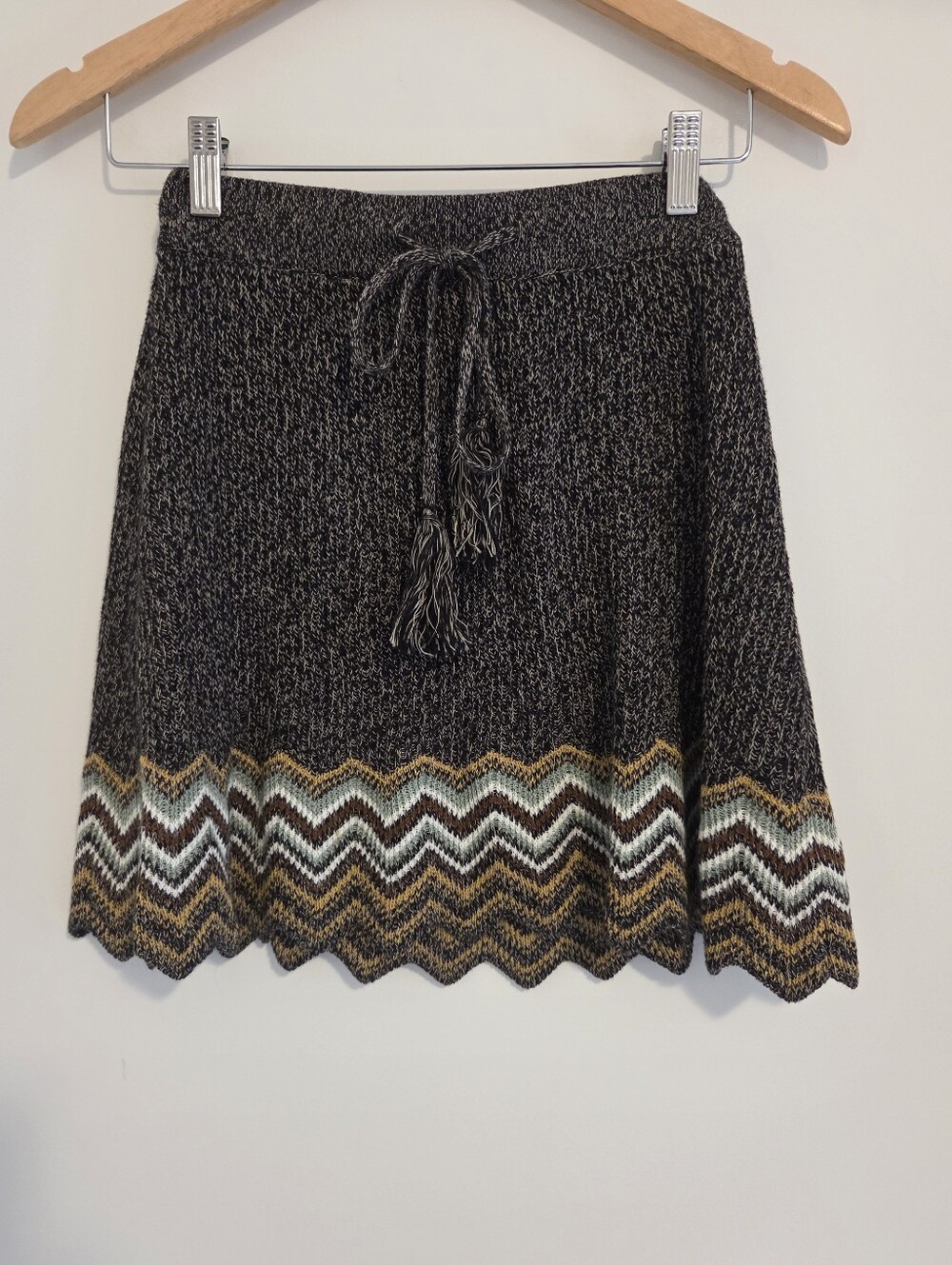 Urban Outfitters Ecote Marled Knit Chevron Mini Skirt
